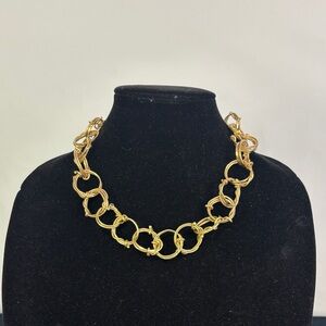 Vintage Bronze Brutalist Chain Necklace